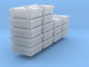 HO Scale chick crates stacked x 16 in Smoothest Fine Detail Plastic