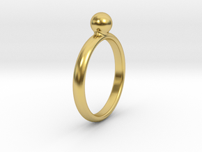 ring pearl all sizes in Polished Brass: 5 / 49