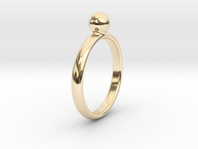 ring pearl all sizes in 14k Gold Plated Brass: 5 / 49
