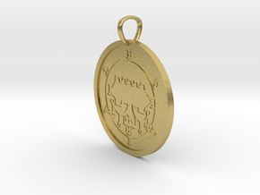 Belial Medallion in Natural Brass