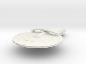 Axanar Geronimo Class Destroyer  With Weapon Pod in White Natural Versatile Plastic