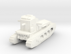 1/100 WW1 Whippet tank (low detail) in White Processed Versatile Plastic