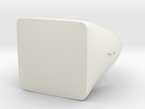 Square Signet Ring in White Natural Versatile Plastic: 5.5 / 50.25