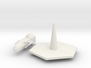 Destroyer Earth Type with base in White Natural Versatile Plastic