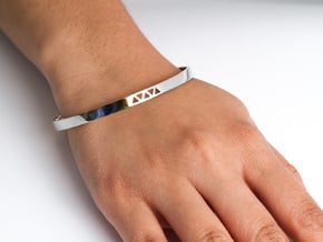 Bracelet - Phokul in Fine Detail Polished Silver: Medium