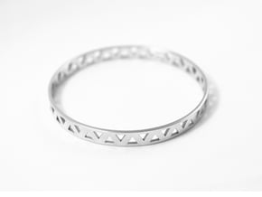 Bracele - Stablia in Fine Detail Polished Silver: Medium