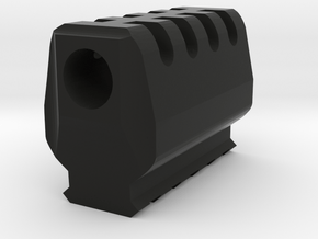 J.W. Airsoft Compensator V2 (14mm Self-Cutting) in Black Natural Versatile Plastic