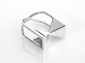 Ring - Vortx in Fine Detail Polished Silver: 6 / 51.5