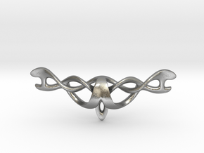 Helix Pendant  in Natural Silver: Small