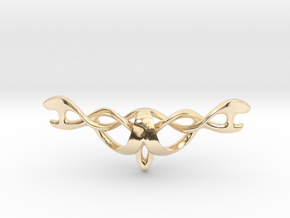 Helix Pendant  in 14k Gold Plated Brass: Small