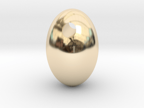 golden egg cabochon in 14K Yellow Gold