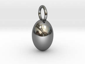 golden egg cabochon 2 in Fine Detail Polished Silver