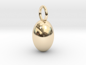 golden egg cabochon 2 in 14K Yellow Gold