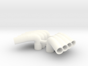 Kyosho Beetle V2 Engine - Hanging Tail Pipes in White Processed Versatile Plastic
