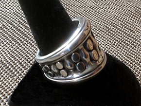 Tentacle Ring - Size 12 (21.39 mm) in Antique Silver