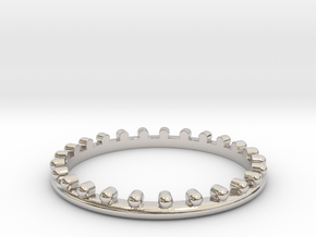 Dainty Beaded Edge Ring (Multiple Sizes) in Platinum: 4 / 46.5