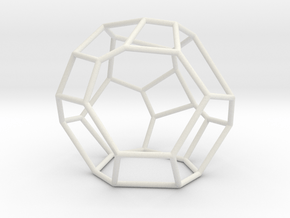 "Irregular" polyhedron no. 5 in White Natural Versatile Plastic: Large