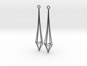 Inverted Narrow Kite in Fine Detail Polished Silver: Medium