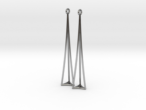 Triangle in Fine Detail Polished Silver: Small