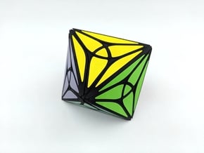 Collider Octahedron in White Natural Versatile Plastic