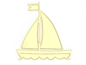 Boat Pendant in 18K Yellow Gold