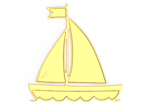 Boat Pendant in Polished Brass