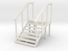 Stairs - 48:1 'O' Scale in White Natural Versatile Plastic