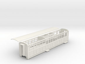 Ffestiniog Railway Barn service coach NO.124 in White Natural Versatile Plastic