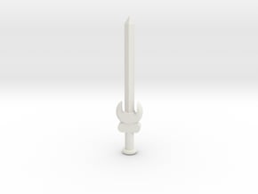 Brick-Scale Long Sword in White Natural Versatile Plastic