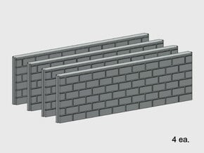 5' Block Wall - 2-Long Jointed Splices in White Natural Versatile Plastic: 1:87 - HO