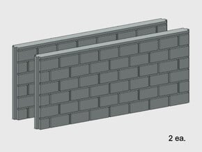 5' Block Wall - 2-Med Jointed Splices in White Natural Versatile Plastic: 1:87 - HO