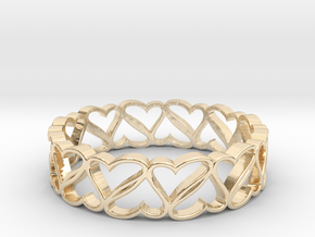 Rotating Hearts in 14K Yellow Gold: 6 / 51.5