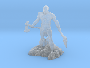 Kratos god of war ps4 miniature for fantasy games in Tan Fine Detail Plastic