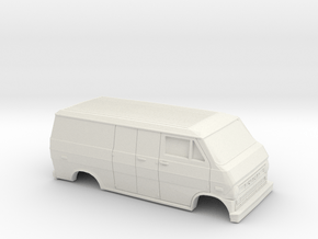 1/32 1972-74 Ford Econoline Delivery Van Shell in White Natural Versatile Plastic