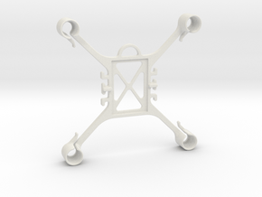 Mini FPV quadcopter frame in White Natural Versatile Plastic