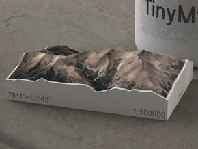 Wheeler Peak, Nevada, USA, 1:100000 in Natural Full Color Sandstone