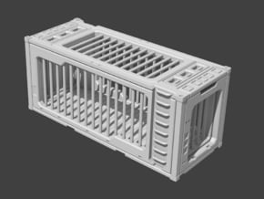 H0 Saur Cage Container in Tan Fine Detail Plastic