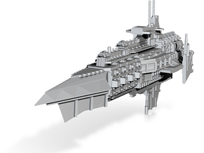 Capital Cruiser Ship - Concept A  in Tan Fine Detail Plastic