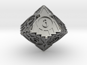 D10 Balanced - Art Deco in Natural Silver