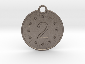 Medaille Silver in Polished Bronzed-Silver Steel