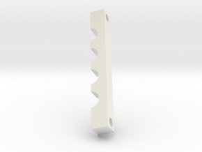 08.02.10.12.02 Clamp Outer Block in White Natural Versatile Plastic