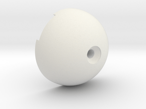 08.02.01.06 Ball Knob Port in White Natural Versatile Plastic