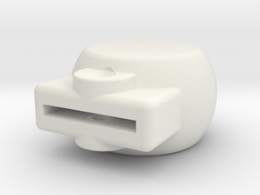 08.02.06.01 Drop Tank Valve Knob in White Natural Versatile Plastic
