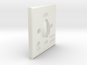 08.02.09.01.01 Switch Cover in White Natural Versatile Plastic