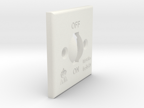 08.02.09.02.01 Switch Cover (2) in White Natural Versatile Plastic