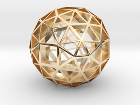 13mm f134 skeletal polyhedron lawal solids gmtrx  in 14K Yellow Gold