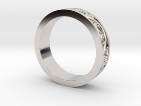 Scroll Band in Platinum