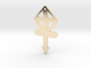 gmtrx f110 cross symbol 1 in 14k Gold Plated Brass