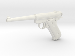 1:6 Miniature Ruger KMK1116 Gun in White Natural Versatile Plastic
