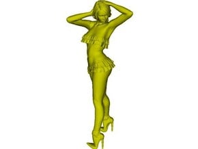 1/32 scale nose-art striptease dancer figure A x 1 in Tan Fine Detail Plastic